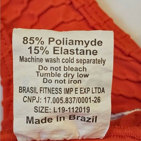 Booty By Brabants Sports Bra Orange CROCO SKIN DEEP V TOP PAPRIKA One Size L - Picture 9 of 9